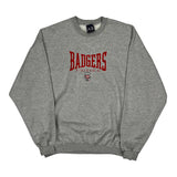 Vintage Wisconsin Badgers Unbranded College Sweatshirt - Large Grey Cotton