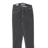 LEVI'S 721 Womens Jeans Black Slim Skinny Denim Medium W23 L27 Zip Closure