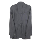 Mens Grey Wool Classic Jacket XS Button Plain Stylish Formal Outerwear