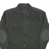 TOMMY HILFIGER Mens Green Shirt M Cotton Casual Long Sleeve Button Down