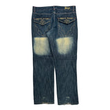 Brooklyn Express Contrast Stitch Jeans - 36W 34L Dark Wash Cotton