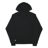 CHAMPION Mens Black Pullover Hoodie S Cotton Blend Long Sleeve Casual