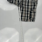 Lee Checked Cargo Shorts - 36W 11L Black Cotton