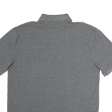 TOMMY HILFIGER Mens Grey Polo Shirt L Cotton Short Sleeve Plain Casual