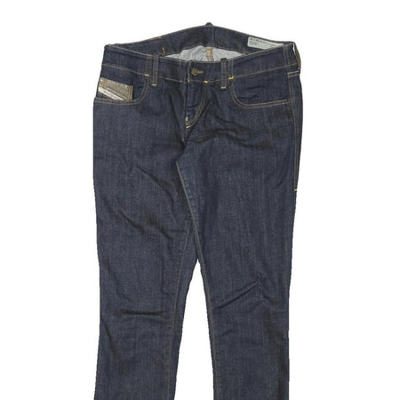 DIESEL Womens Slim Blue Denim Raw Cotton Blend Jeans W31 L31 Stylish Zip Closure