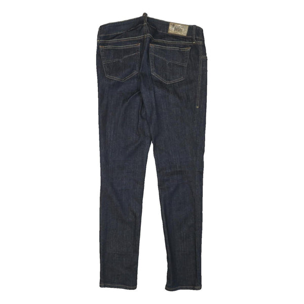 DIESEL Womens Slim Blue Denim Raw Cotton Blend Jeans W31 L31 Stylish Zip Closure
