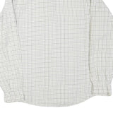 TURNPIKE Mens White & Black Checked Shirt M Cotton Blend Button-Down Collar Long