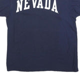 DELTA Mens Navy Blue Nevada Graphic T-Shirt L Short Sleeve Crew Neck Classic