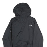 THE NORTH FACE Womens Black Outdoor Jacket L Polyester Zip Hooded Plain