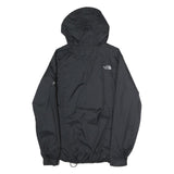 THE NORTH FACE Womens Black Outdoor Jacket L Polyester Zip Hooded Plain