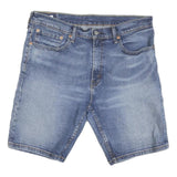 LEVI'S Womens Denim Blue Casual Shorts L W34 Classic Fit Cotton Blend