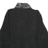 REEBOK Mens Black Plain Jacket M Polyester Zip Pocket Casual Activewear