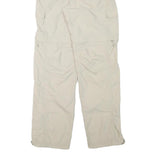 Womens Beige Polyester Blend Regular Fit Straight Trousers W29 L31 Casual