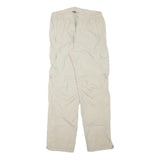 Womens Beige Polyester Blend Regular Fit Straight Trousers W29 L31 Casual
