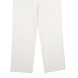 CASLON Womens Cotton Blend White Regular Straight Trousers W30 L31 Casual