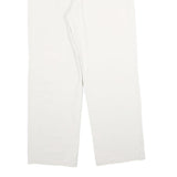 CASLON Womens Cotton Blend White Regular Straight Trousers W30 L31 Casual