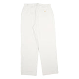 CASLON Womens Cotton Blend White Regular Straight Trousers W30 L31 Casual
