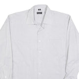 PAUL SMITH Mens White Patterned Cotton Blend Shirt M Formal Long Sleeve Button