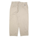 CHAPS Mens Cotton Blend Beige Regular Fit Straight Leg Trousers W38 L30 Casual