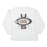 UNITED SURPLUS Mens Grey Cotton Blend Crew Neck M Graphic Print Sweatshirt