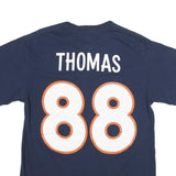 MAJESTIC Mens Blue Denver Broncos Graphic T-Shirt M Short Sleeve Crew Neck NFL