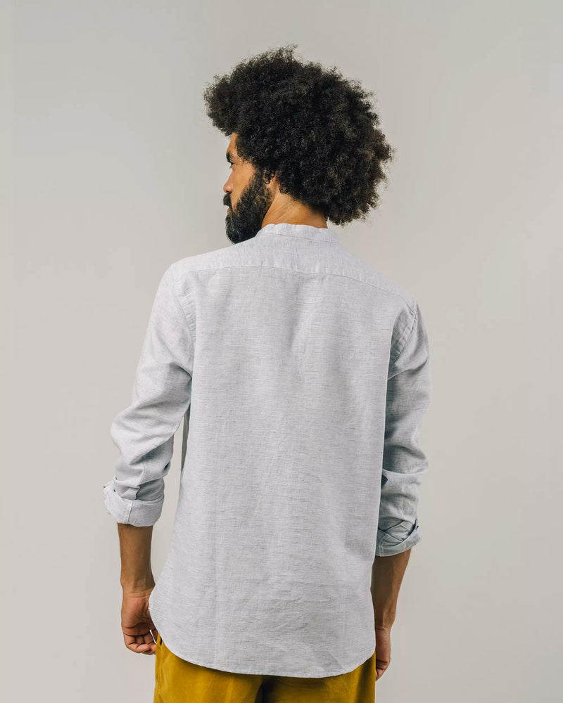 Slub Henley Shirt Blue