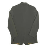 Womens Green Plain Button Jacket UK 8 Polyester Blend Classic Tailored