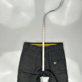 Cat Double Knee Cargo Trousers - 34W 32L Black Cotton