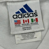 Adidas Striped Football Shirt - XL White Polyester