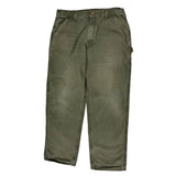 Carhartt Carpenter Trousers - 36W 30L Green Cotton