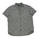 The North Face Short Sleeve Shirt - XL Grey Cotton
