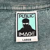 Public Image Single Stitch T-Shirt - Large Grey Cotton
