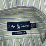 Ralph Lauren Striped Shirt - XL Green Cotton