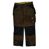 Cat Double Knee Cargo Pants - 32W 30L Black Cotton