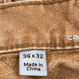 Carhartt Double Knee Carpenter Trousers - 36W 32L Brown Cotton