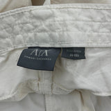 Armani Exchange Cargo Cargo Trousers - 34W 31L Cream Cotton