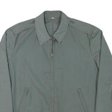 Mens Grey Cotton Blend Jacket L Zip Closure Casual Lightweight Plain Style
