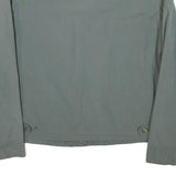 Mens Grey Cotton Blend Jacket L Zip Closure Casual Lightweight Plain Style