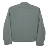 Mens Grey Cotton Blend Jacket L Zip Closure Casual Lightweight Plain Style