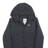 ADIDAS Womens Black Puffer Jacket UK 8 Polyester Hooded Zip Pocketed