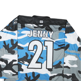 Mens Black Blue Grey Ice Wolves Camouflage Graphic T-Shirt XL Long Sleeve Crew