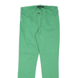 LAUREN RALPH LAUREN Womens Regular Fit Green Cotton Blend Jeans W30 L29 Stylish