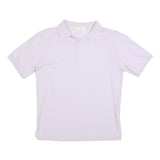 YVES SAINT LAURENT Mens Purple Short Sleeve Plain Polo Shirt L Designer Luxury