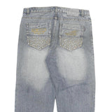 DEAN SHIN Mens Jeans Blue Relaxed Straight Denim Medium W34 L26 Comfortable Fit