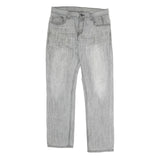LEVI'S 511 Mens Jeans Grey Regular Straight Denim Medium W34 L30 Zip Closure