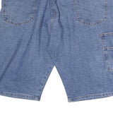 DICKIES Mens Denim Blue Cargo Shorts Size L W40 Workwear Cotton Comfort