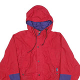 WHITE SIERRA Mens Red & Purple Outdoor Jacket L Nylon Plain Zip Hooded
