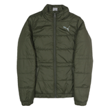 PUMA Womens Green Zip Jacket UK 8 Polyester Blend Classic Fit Lightweight Sport