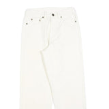 RIFLE Girls White Regular Fit Straight Denim Jeans W24 L26 Cotton Blend Zip