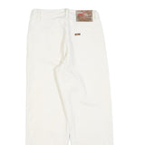 RIFLE Girls White Regular Fit Straight Denim Jeans W24 L26 Cotton Blend Zip